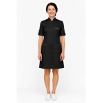 Isacco blouse noire � manche courte venezia avec col mao 65% polyester / 35% coton