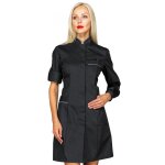 Isacco blouse noire venezia avec col mao 65% polyester / 35% coton