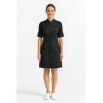 Isacco blouse noire venezia avec col mao 65% polyester / 35% coton