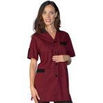 Isacco blouse professionnelle manches courtes york femme bordeaux