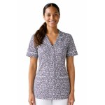 Isacco blouse professionnelle manches courtes zama 01 femme motif fleuri