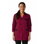 Isacco blouse professionnelle manches longues york femme bordeaux