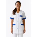 Isacco blouse de travail dacca blanc bleu cyan