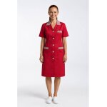 Isacco blouse de travail manches courtes positano rouge ray� rouge