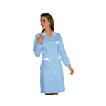 Isacco blouse de travail manches longues positano bleu blanc