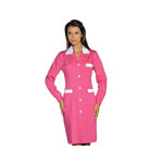 Isacco blouse de travail manches longues positano fuchsia blanc