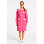 Isacco blouse de travail manches longues positano fuchsia blanc