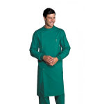 Isacco blouse verte m�dicale homme poignets tricot 100% coton