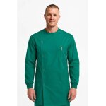 Isacco blouse verte m�dicale homme poignets tricot 100% coton