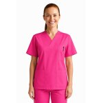 Isacco casaque m�dicale col en v unisexe fuchsia