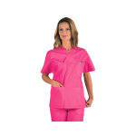 Isacco casaque m�dicale col en v unisexe fuchsia