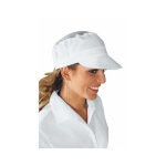Isacco casquette de cuisine blanche avec filet