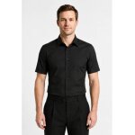 Isacco chemise cartagena slim stretch manches courtes noir