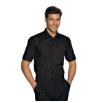 Isacco chemise cartagena slim stretch manches courtes noir