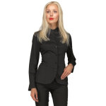 Isacco chemise pour femme  manche longue bali noire 100% polyester bohme