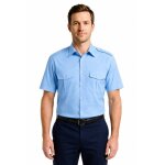 Isacco chemise homme manches courtes bleu pilota