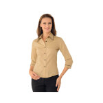 Isacco chemise kyoto manches 3 / 4 biscuit noir