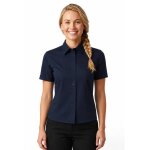 Isacco chemise nevada unisexe bleu � manches courtes 65% polyester 35% coton