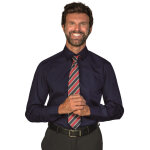 Isacco chemise nevada unisexe bleu � manche longue 65% polyester 35% coton