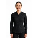 Isacco chemise noire pour femme stretch confort