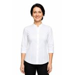 Isacco chemise stretch col mao manches 3 / 4 blanche