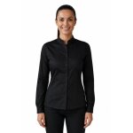 Isacco chemise stretch col mao noir