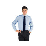 Isacco chemise unisexe blanc ray� bleu