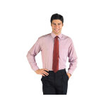 Isacco chemise unisexe blanc ray bordeaux