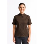 Isacco chemise unisexe dublino manches courtes marron cacao