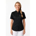 Isacco chemise unisexe dublino manches courtes microfibres noir