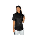 Isacco chemise unisexe dublino manches courtes microfibres noir