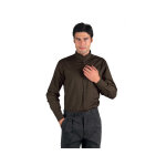 Isacco chemise unisexe manches longues dublino marron cacao