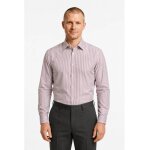 Isacco chemise unisexe nevada rayure bordeaux 65% polyester 35% coton