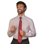 Isacco chemise unisexe nevada rayure bordeaux 65% polyester 35% coton