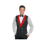 Isacco gilet de bagagiste noir et rouge