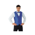Isacco gilet restauration unisexe murano. silver bleu cyan