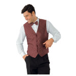 Isacco gilet restauration unisexe murano. silver bordeaux