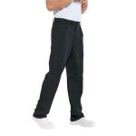 Isacco pantalon de chef homme vienna noir 65% polyester 35% coton