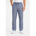 Isacco pantalon cuisinier pied de poule bleu