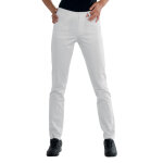 Isacco pantalon pour homme margarita blanc 97% coton 3% spandex