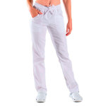 Isacco pantalon médical blanc mixte à taille elastique Isacco pantalon médical blanc mixte à taille elastique