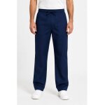 Isacco pantalon m�dical mixte taille �lastique bleu marine 100% coton bleu