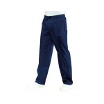 Isacco pantalon m�dical mixte taille �lastique bleu marine 100% coton bleu
