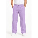 Isacco pantalon m�dical mixte � taille elastique lilas 100% coton