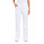 Isacco pantalon mixte taille elastique blanc 100% coton