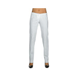 Isacco pantalon slim femme blanc 100% coton