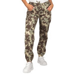 Isacco pantalon de travail unisexe avec �lastique aux chevilles pantagiaffa camouflage 15 100% coton