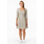 Isacco robe thessalonique beige � manche 3 / 4 60% coton 40% lin