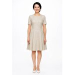 Isacco robe thessalonique beige � manche courte 60% coton 40% lin
