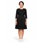 Isacco robe thessalonique manches 3 / 4 noir 100% polyester boheme